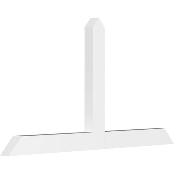 Ekena Millwork Portland Architectural Grade PVC Gable Bracket, 84"W x 45 1/2"H x 4"D x 6"F, 13/12 Pitch GBP084X46X0406POR00 - main